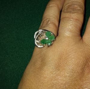 925 emerald ring